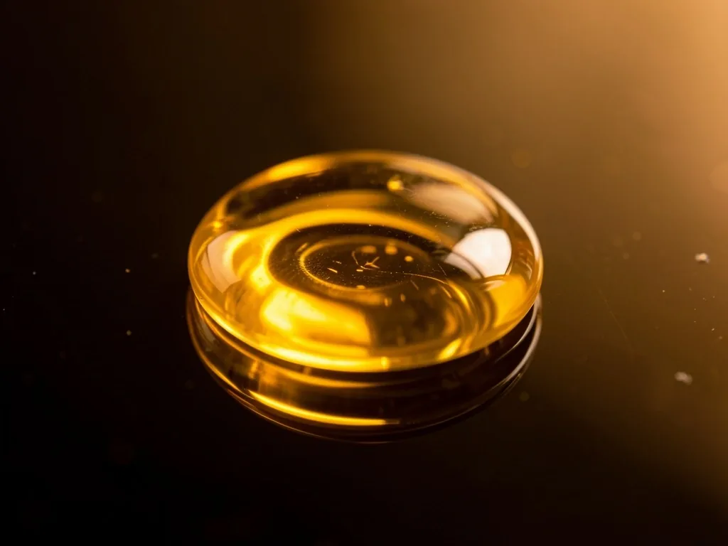 Vitamin D3 oil droplets macro